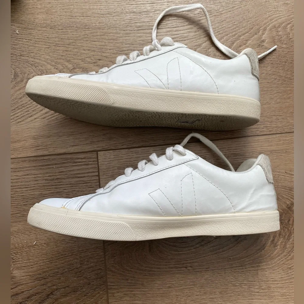 Veja Classic White Lace-Up Sneakers - Picture 6 of 11